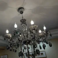 لوستر ۸ شعله وارداتی کریستالی برند پارس نوران