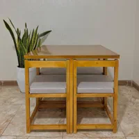 نهارخوری مدل کمجا چوبی|میز و صندلی غذاخوری|کرمان, |دیوار