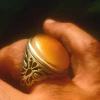 عقیق زرد یمن سمبه دار * مرحوم تهرانی