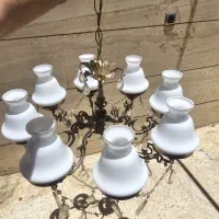 لوستر 8 شعله کریستال دار