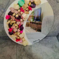 پلاک ، دسته گل عروس، آویز ماشین رزین