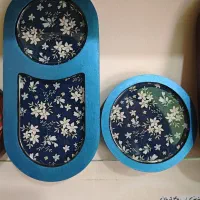 سینی و زیرلیوانی رزینی سفارشی با قیمت عالی