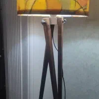 آباژور پایه چوبی