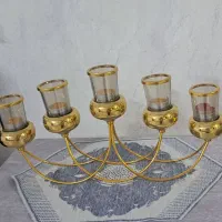 شمعدان ۵ شعله استیل رنگ ثابت دوتا موجوده