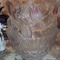 قاشق چنگال سرویس پیرکس دودی فرانسه گلپنیه