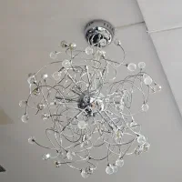 لوستر مدرن ۱۶ شعله استیل|لوستر و چراغ آویز|پرند, فاز ۵|دیوار