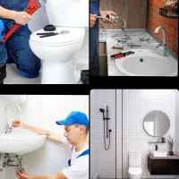 لوله کش‌ی نصاب تعمیرشیرالات سیفون توالت فرنگی سینک