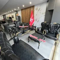 مبلمان کلاسیک نیم ست اداری سلطنتی صندلی چوب مدیریت