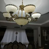 تعداد سه عدد لوستر برنز ۶ شاخه