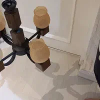 لوستر چهار شاخ چوب و فلز نو