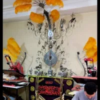 علامت+ شتر چکشی+۶گوش+گوی+ علم سردمی|کلکسیون اشیاء عتیقه|ری, علایین|دیوار