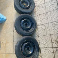 ۴حلقه رینگ و لاستیک ۱۴ پژو فابریک اصلی