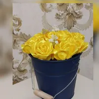 گل رز روبانی زیبا|گل مصنوعی|قزوین, |دیوار