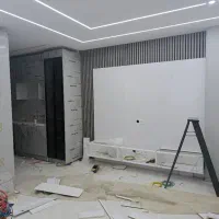 کابینت کناف کاغذدیواری پارکت