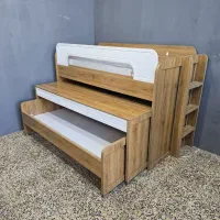 تخت دوطبقه کشویی کد 40S نما وکیوم چوبین پلاس