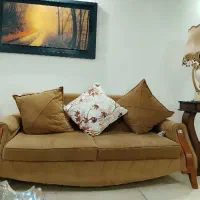 مبل 7 نفره  سالم با اباژور و میزش
