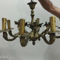 دو عدد لوستر برنجی|لوستر و چراغ آویز|بهارستان, |دیوار