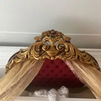 ست تخت خواب کلاسیک چوب راش و منبت ظریف-آباژور چینی|تخت و سرویس خواب|تهران, دربند|دیوار
