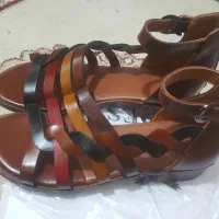 صندل چرم دخترانه سایز ۳۷|کیف، کفش، کمربند|کهریزک, |دیوار