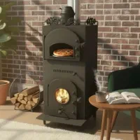 بخاری هیزمی فردار ورق ۳ میل دو طبقه مدل6678