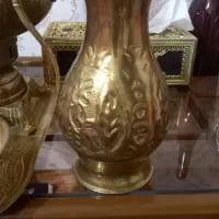 ۱ دست سماور برنج قدیمی کامل با همچیز|کلکسیون اشیاء عتیقه|پیشوا, |دیوار