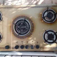 گاز صفحه‌ای  شیشه ای ۵شعله  و گاز سفید ۳شعله ای