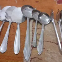 سرویس استیل. ملاقه،کفگیر،ملاقه چنگکی دو لبه ۱۱عدد|ظروف پخت‌وپز|اندیمشک, |دیوار