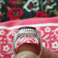 انگشتر نقره نگین عقیق کبود|جواهرات|شیراز, پودنک|دیوار