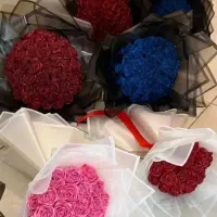 دسته گل روبانی