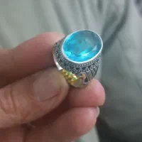 انگشتر توپاز معدنی