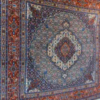 فرش نقشه ماهی ۴ متری مربع گل ابریشم