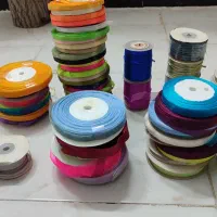 انواع ربان در سایزمختلف حریر ،زری دار و پارچه ای
