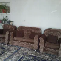 مبل 7 نفره مخمل قهوه ای