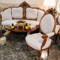 مبلمان و ناهارخوری آنتیک (ایتالیایی تمام چوب راش)