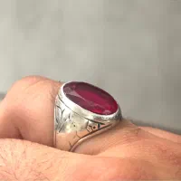 انگشتر نقره یاقوت اصل رز