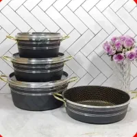 سرویس قابلمه ۷پارچع  رنگ مشکی
