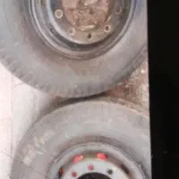 2عدد رینگ و لاستیک پربار و آماده کمربند رینگ10پیچ|قطعات یدکی و لوازم جانبی|اسالم, |دیوار