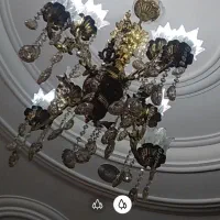 لوستر برنز۴پر دو شعله ای جمعا ۸لامپ در حدنو