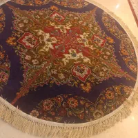 فرش  قالیچه دستباف گرد سه متری