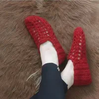 پاپوش بافتنی گرم و زمستونی