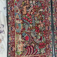 یک دست قالیچه طرح شکارگاه بافت راور|فرش|کرمان, |دیوار