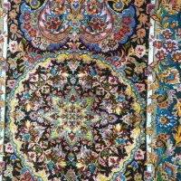 فرش دستباف کناره گل ابریشم ۱۱۸در۴متر