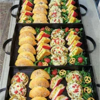 سفارش انواع میان وعده ها به صورت سینی های اماده..