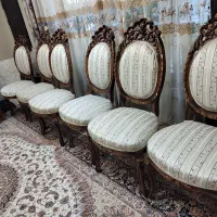 ۸ عدد صندلی چوب گردو اصل
