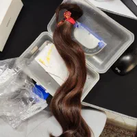 مو خرمایی بدون رنگ و حنا 47 سانت