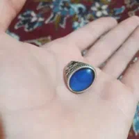 رکاب سبز با تقیرنگ ابی و زرد و قهوه ای و زرد