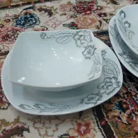سرویس چینی 12 نفره  گل برجسته اصل نو  مارک پردیس|ظروف سرو و پذیرایی|الشتر, |دیوار