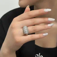 انگشتر نقره مارپیچی جواهری قالب(طلا قیمت مناسب۹۲۵