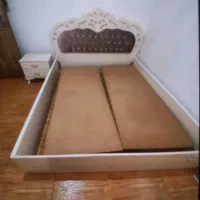 تخت و پاتختی وآینه دراور|تخت و سرویس خواب|رشت, دروازه لاکان|دیوار