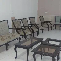 ست مبل استیل و میز ناهار خوری
